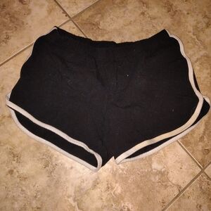 Black Shorts with White Trim For Workout Or Jogging Or Just Comfort At Home Smal